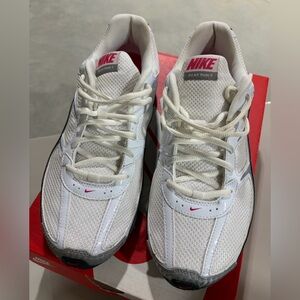 Nike White and Pink Athletic Shoes